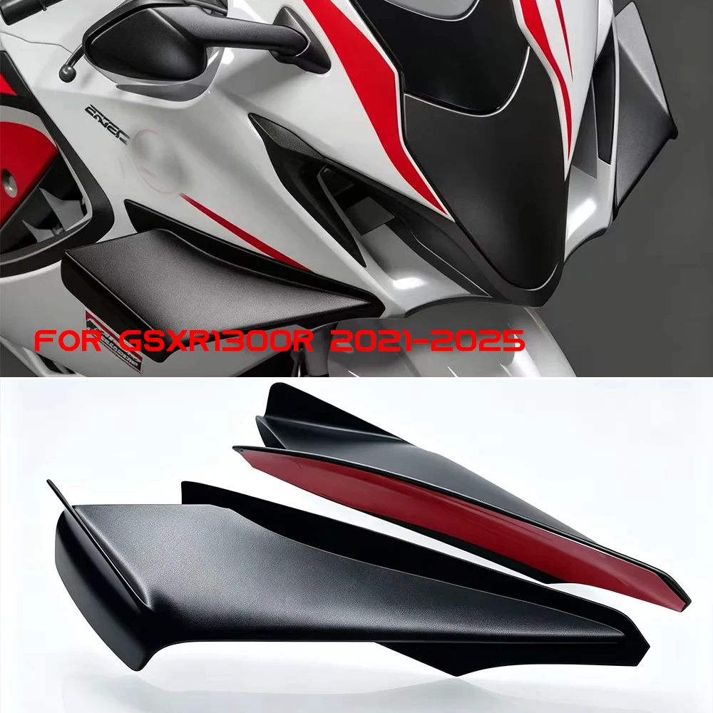 For Suzuki Hayabusa GSXR1300R 2021 2022 2023 2024 2025 Motorcycle Accessories Fixed Winglet Kit Aerodynamic Wing Spoiler ﻿