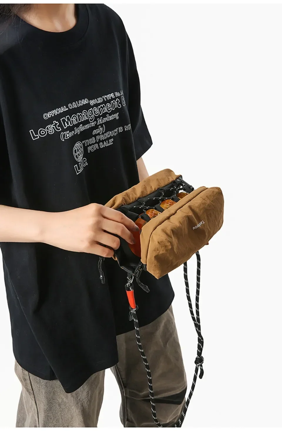 Unisex Camp Messenger Bag, große Kapazität, Umhängetasche für Männer und Frauen, robuster Nylon-Wander- und Reiserucksack – Detail 11
