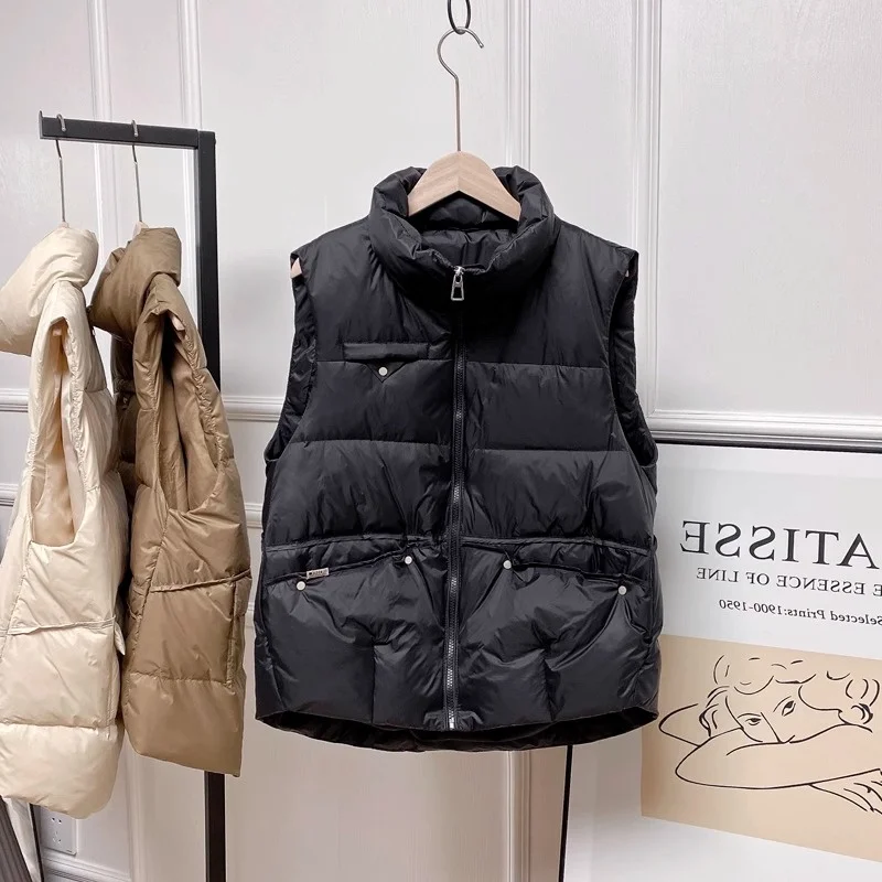 

plus Size Autumn Winter Korean Sle Women's Vest Loose Casual oulder Warm Stand Collar Outerwear Comfortable plus Size Clo...