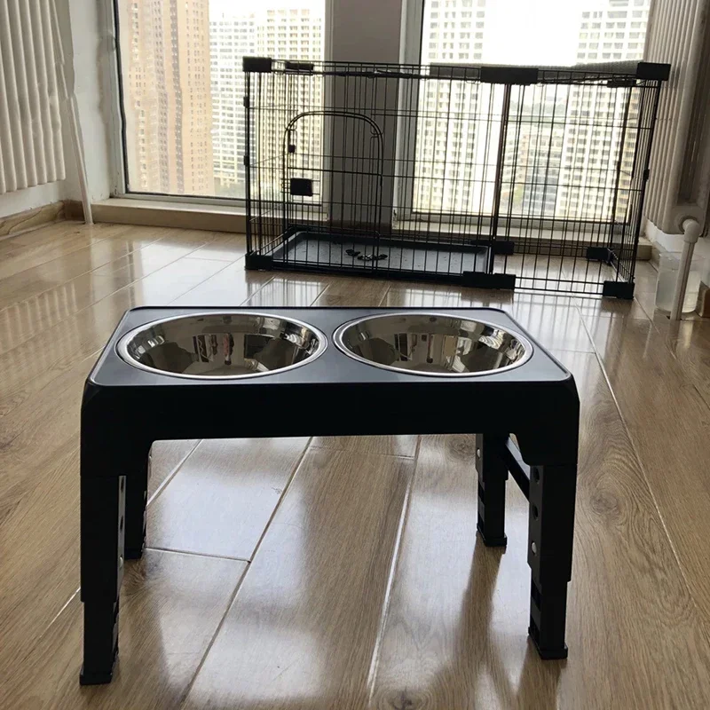 Dog Feeder Bowls Elevated  Food Bowls Adjustable Raised Stand Food Water Bowls Pet Dog Accessories for Small Medium Large Dogs