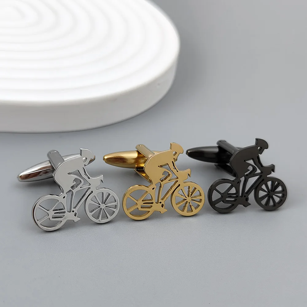 

2024 New Bicycle Cufflinks Bike Wheel Mountain Cufflink Cyclist Racing Bicycle Racer Mens Accessories Cuff link Groomsmen gifts