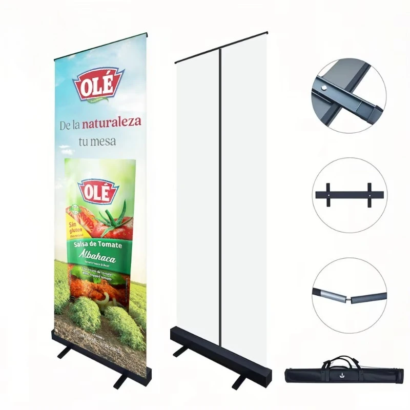 

Custom Printed Roll Up Banner Kit - Aluminum Stand 33 Inch Retractable Banner