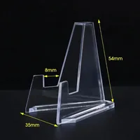 50/1pcs Transparent Acrylic Coin Display Stand Holders Small Easel Rack Card Commemorative Challenge Coin Capsule Holder Support 6