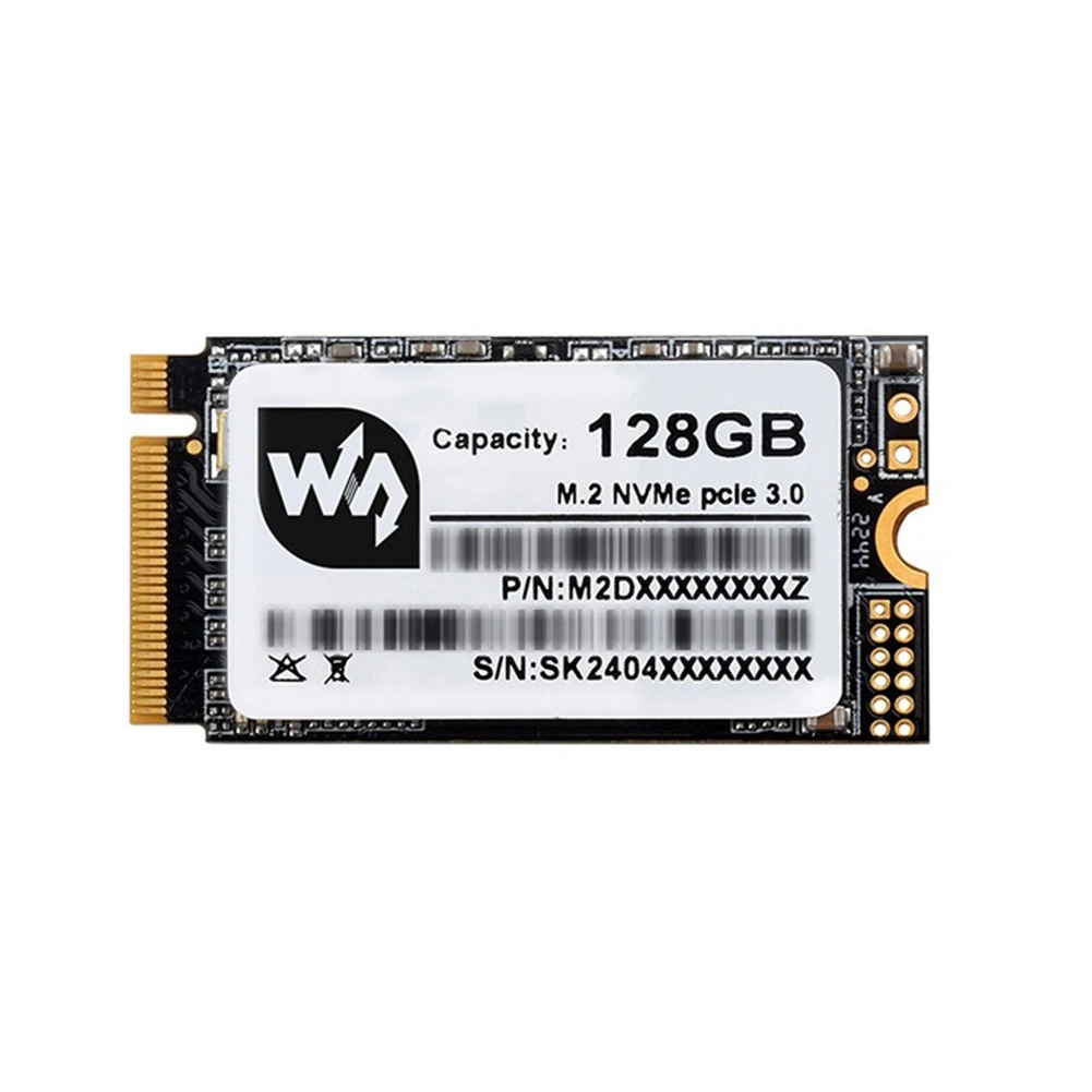 Waveshare Hard Drive SK M2 NVME Protocol High Speed SSD High Quality 3D TLC Flash Particles High Speed Read/Write ,128G