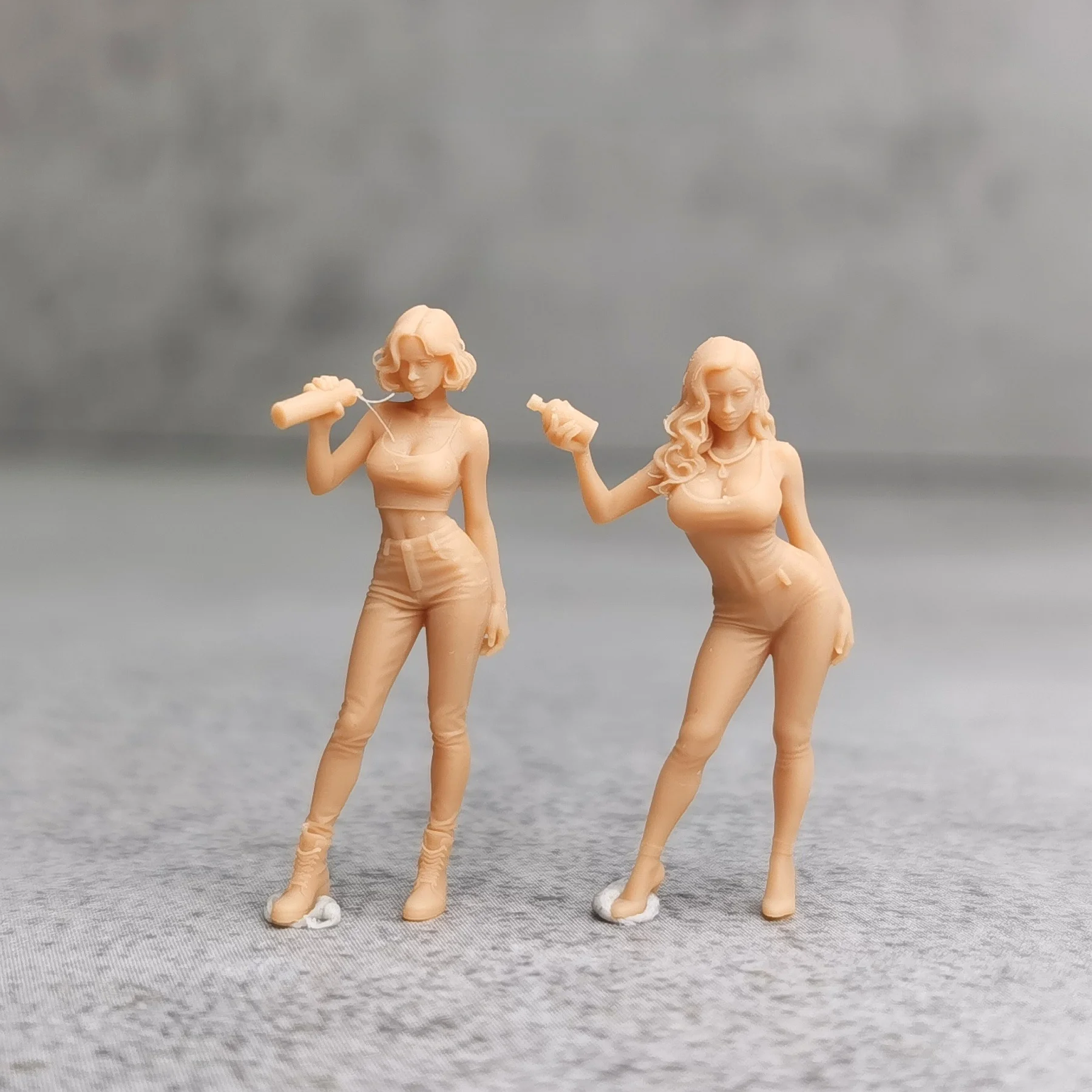 Bartender Sexy, Garota da Bar, Garota Moderna com Bumbum Empinado, Figura Miniatura :64, Molde Branco, Alta Precisão, Materi...