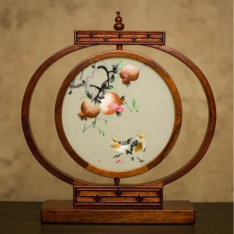 

High-grade Chinese Embroidery Screen Decoration Creative Suzhou Embroidery Desk Lamp Double-sided Embroidery Decorative Gift