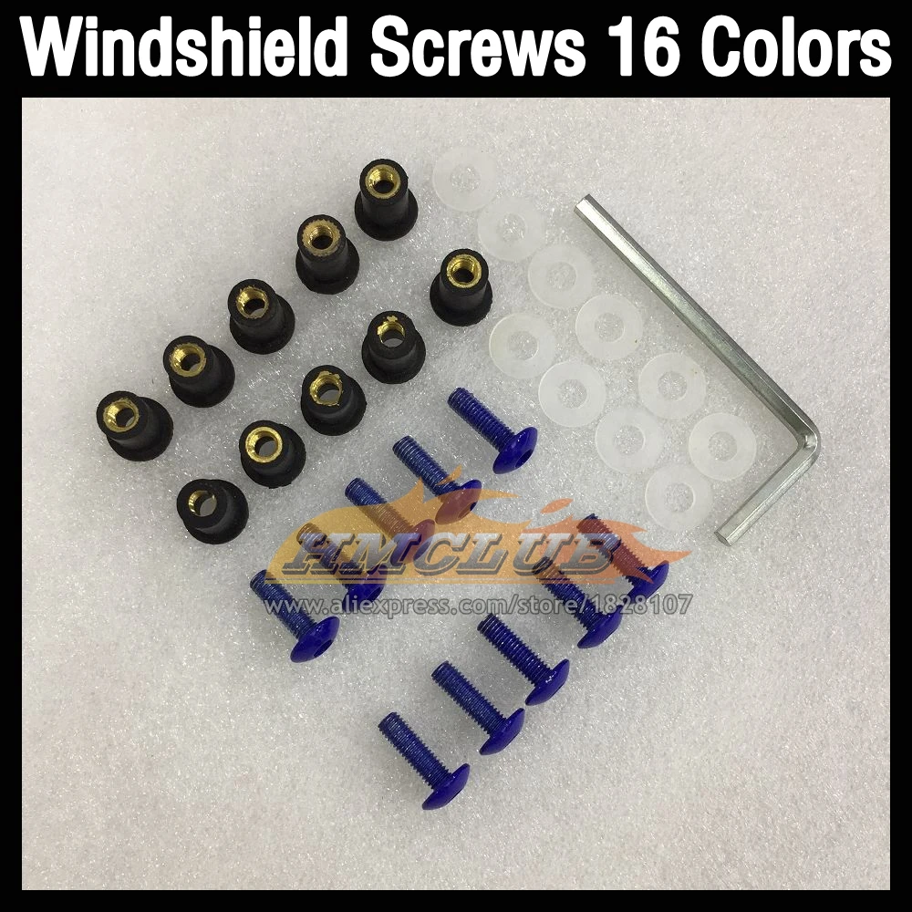 31pcs Motorcycle Windshield Bolts Nuts For HONDA CBR600 CBR 600CC 600 RR CC CBR600RR CBR600CC 05 06 2005 2006 Windscreen Screws