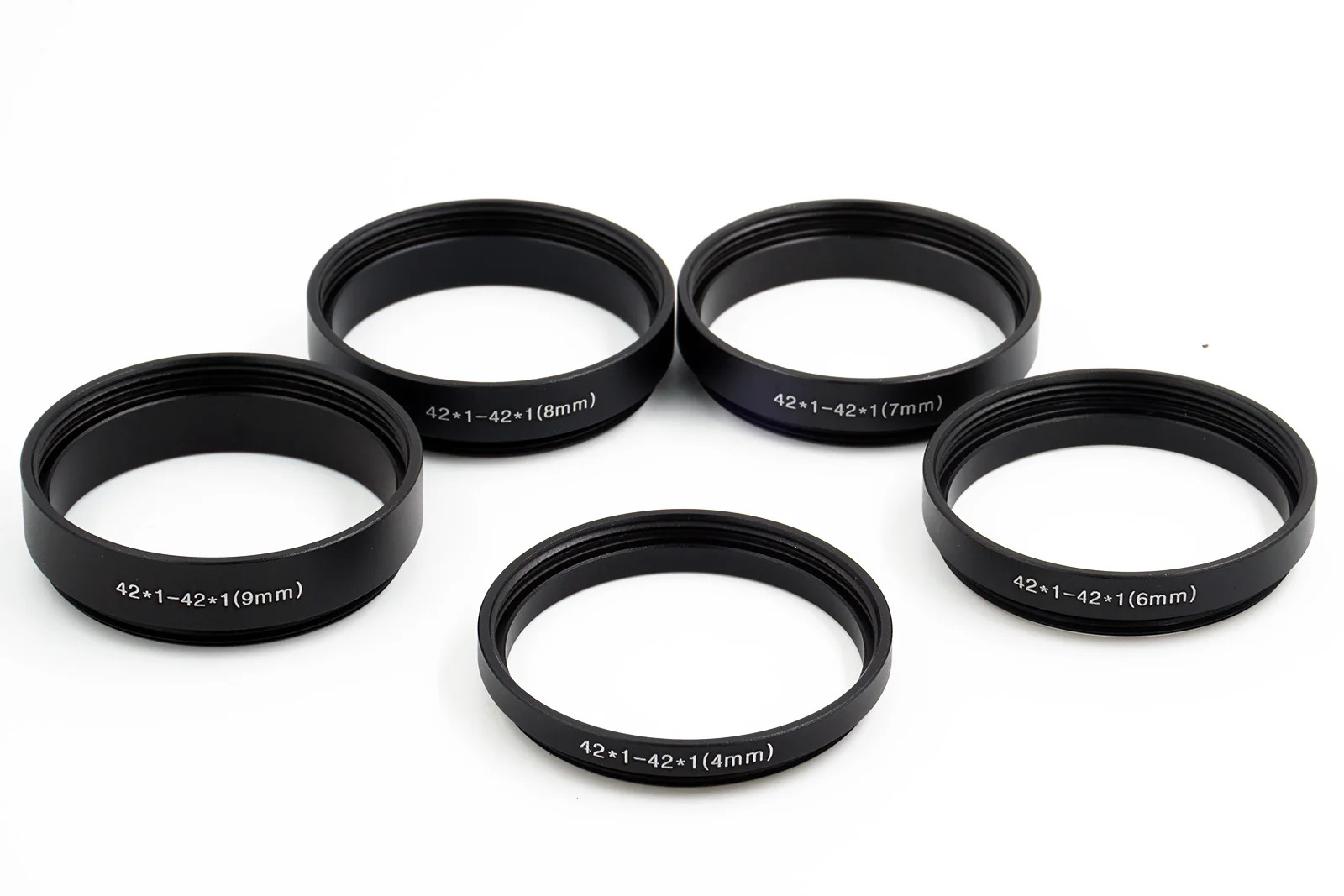 Aluminum M42-M42 42mm x 1mm Screw Mount Extend Tube ring Adapter