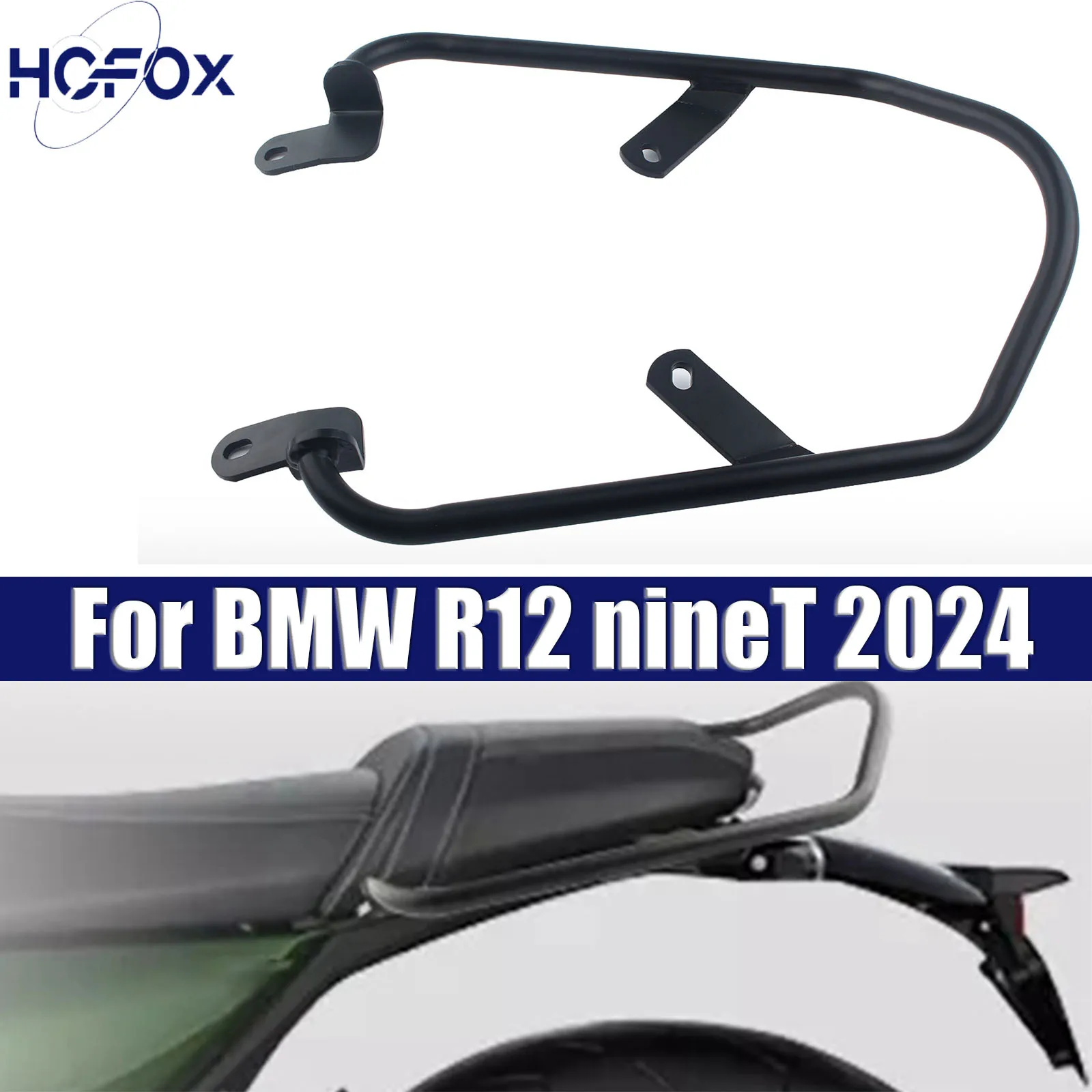 

For BMW R12 nineT 2024 Motorcycle Rear Luggage Rack Grab Rail Multiuse Spare Parts Tail Cargo Storage Modified Rear Armrest