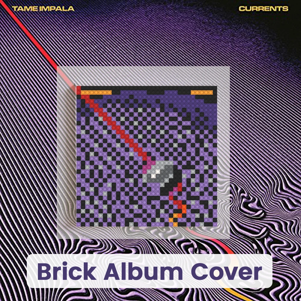 

T-Tame I-Impala Rock Album Cover Poster Painting Building Blocks Mosaic Pixel Art Brick Wall Art Living Room Wall Decor