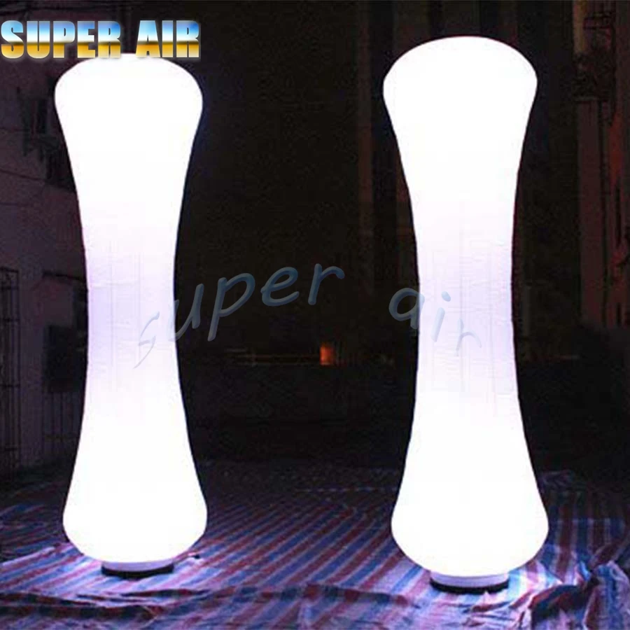 Customized logo  advertising trade show decoration inflatable column with led light  for sale