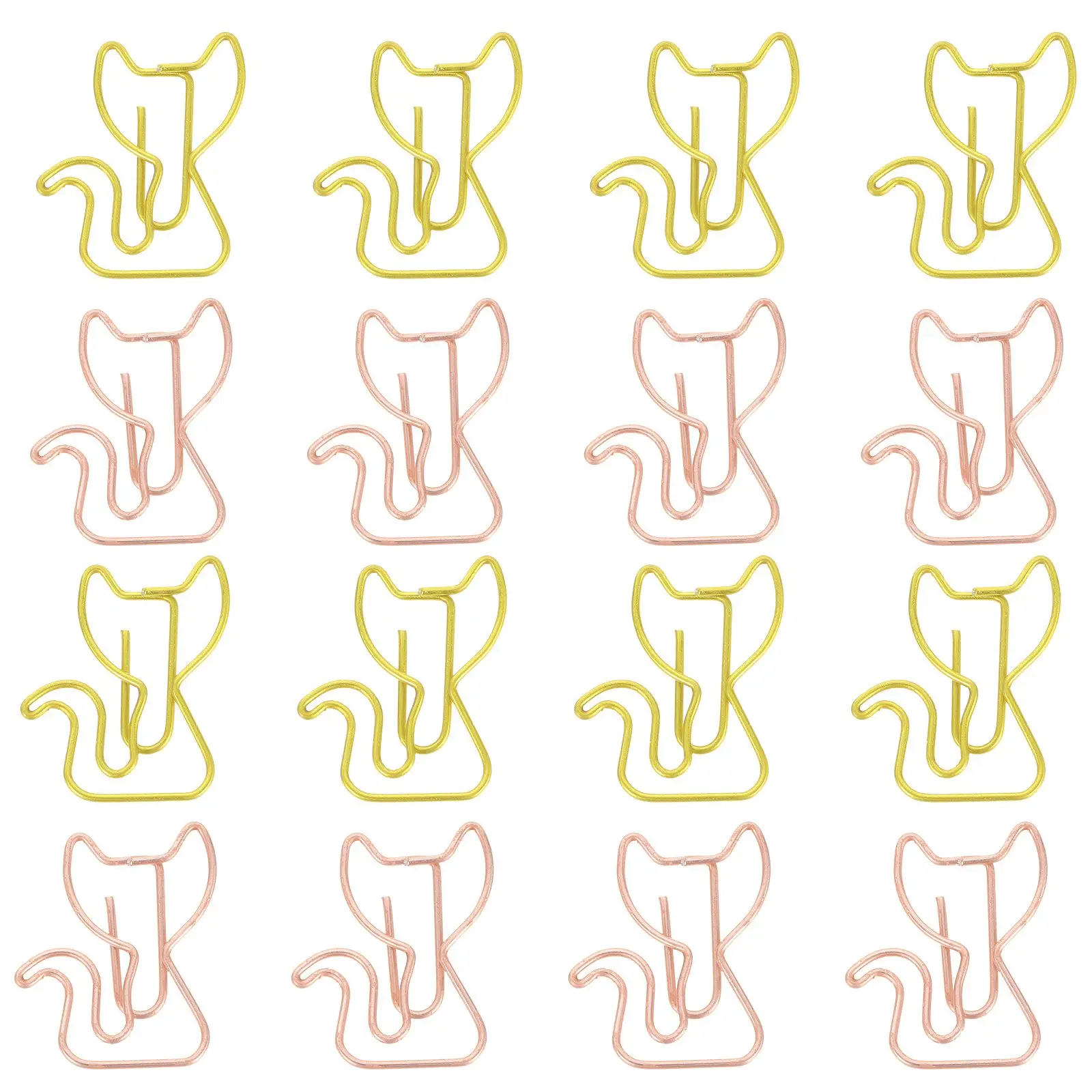 30 ชิ้นรูปแมวกระดาษคลิปน่ารักคลิปโลหะขนาดเล็กสําหรับงานฝีมือโต๊ะสํานักงานโรงเรียน Creative Bookmark ไม่ซีดจางทนทาน