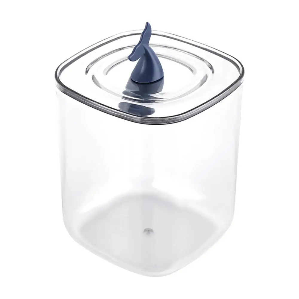 Storage Organizer Abs Dustproof Household Dormitory Cute Storage Tools Cotton Swab Box 8x8x10.5cm With Cover Transparent