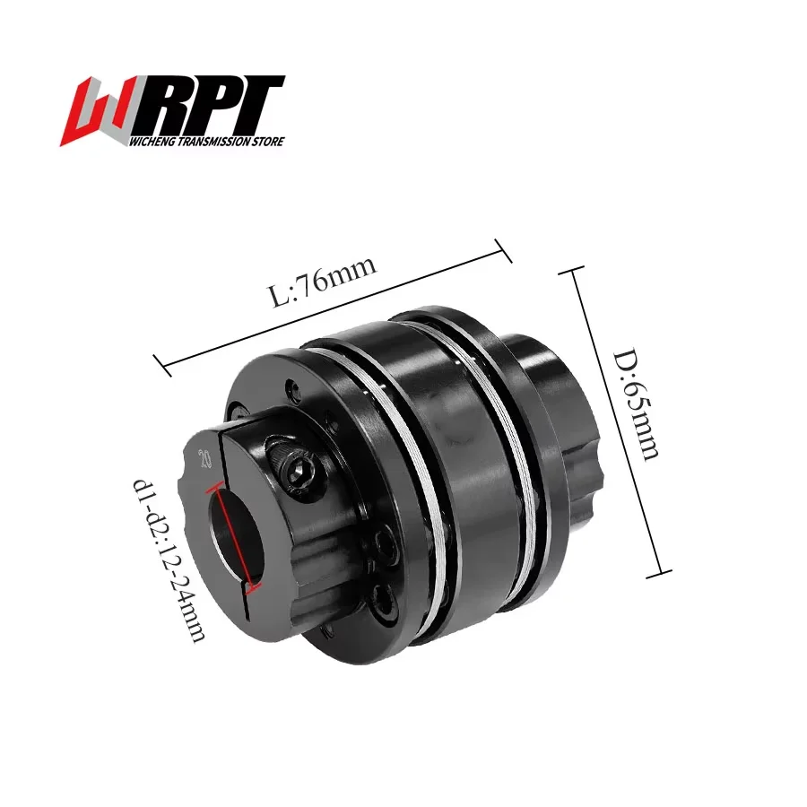 

CLTBGC Step Double Diaphragm Coupling 45# Steel High Torque Flange Coupling CLTBGC-65X76