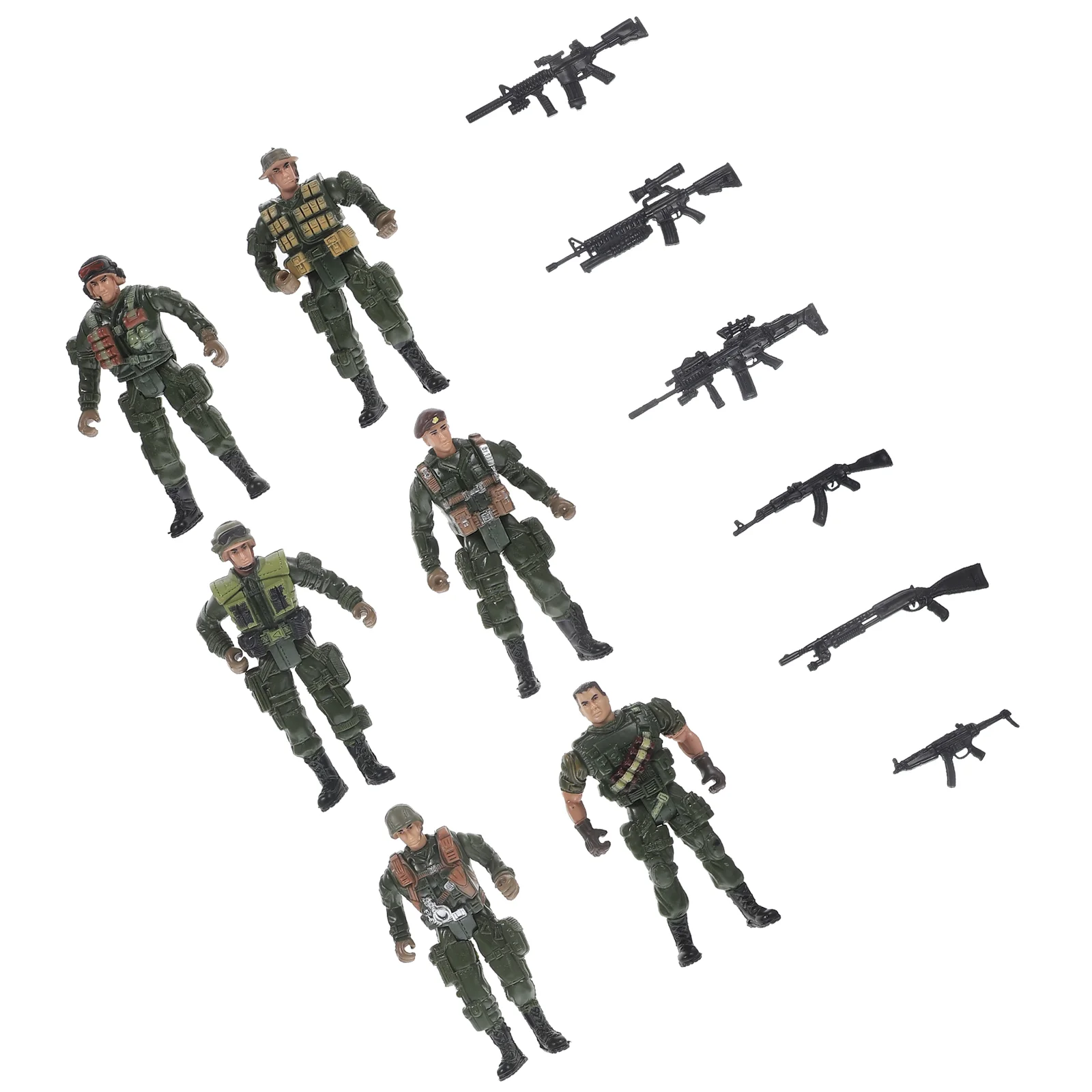 Soldier Model Playthings Figurines Small People Models Kids Toy Action Figures Tiny Mini