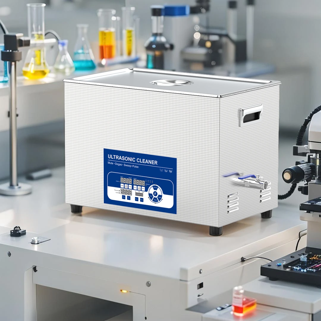 30L Large Capacity Ultrasonic Cleaner 800W with 40/80/120/170kHz Frequencies for Labs, Semiconductors, and Clinics