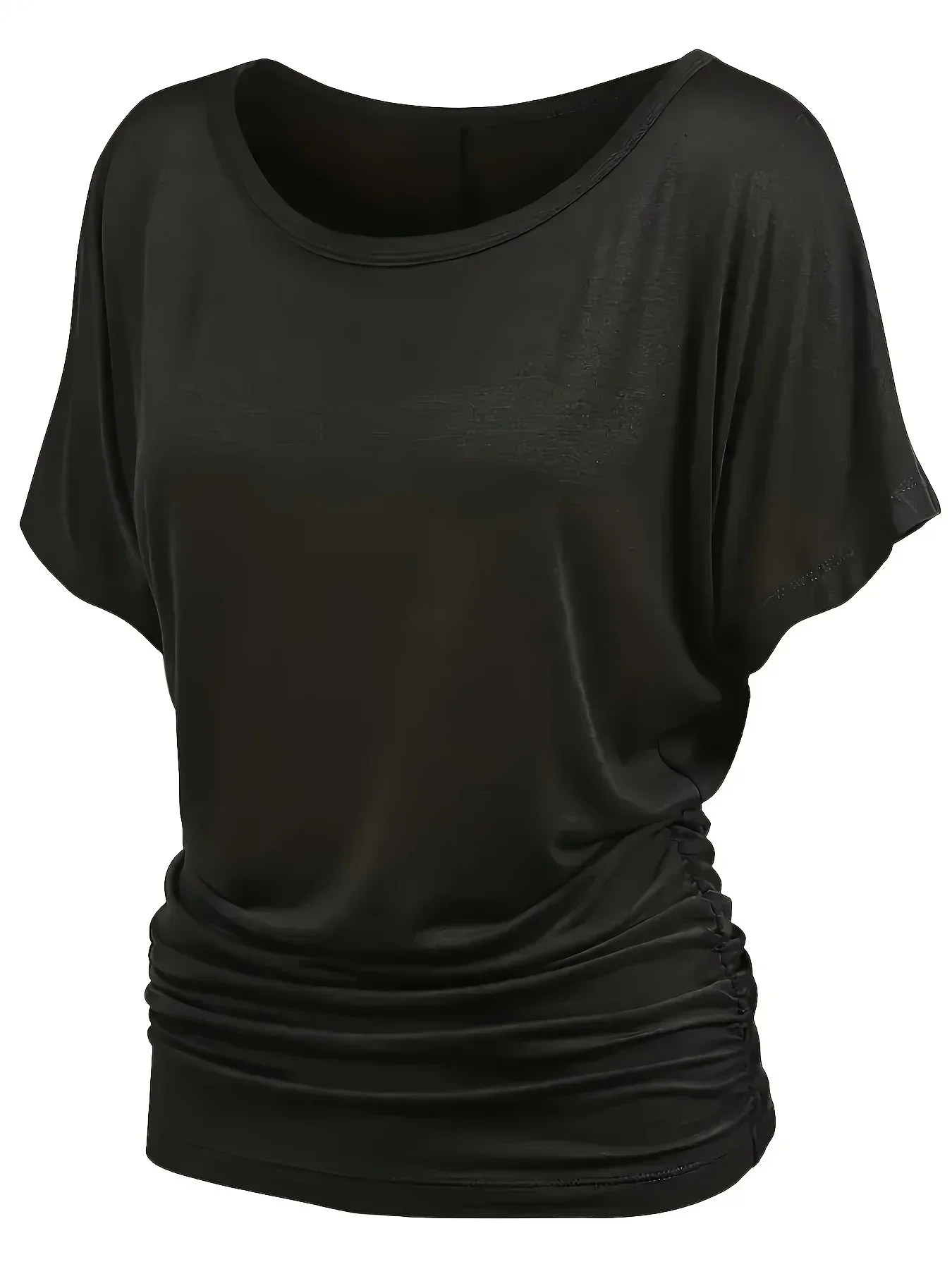 

Women Plus Size Simple T-Shirt Summer Casual Short Sleeve Crew Neck Solid Color T-Shirt Tops