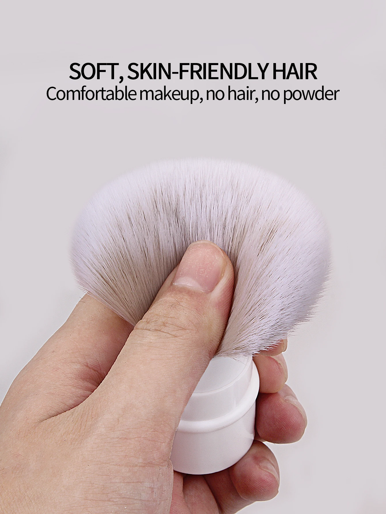 retrátil portátil, 1 unidad, brocha para polvos sueltos, fibra de maquillaje, pelo con herramienta para colorete, cubierta telescópica suave