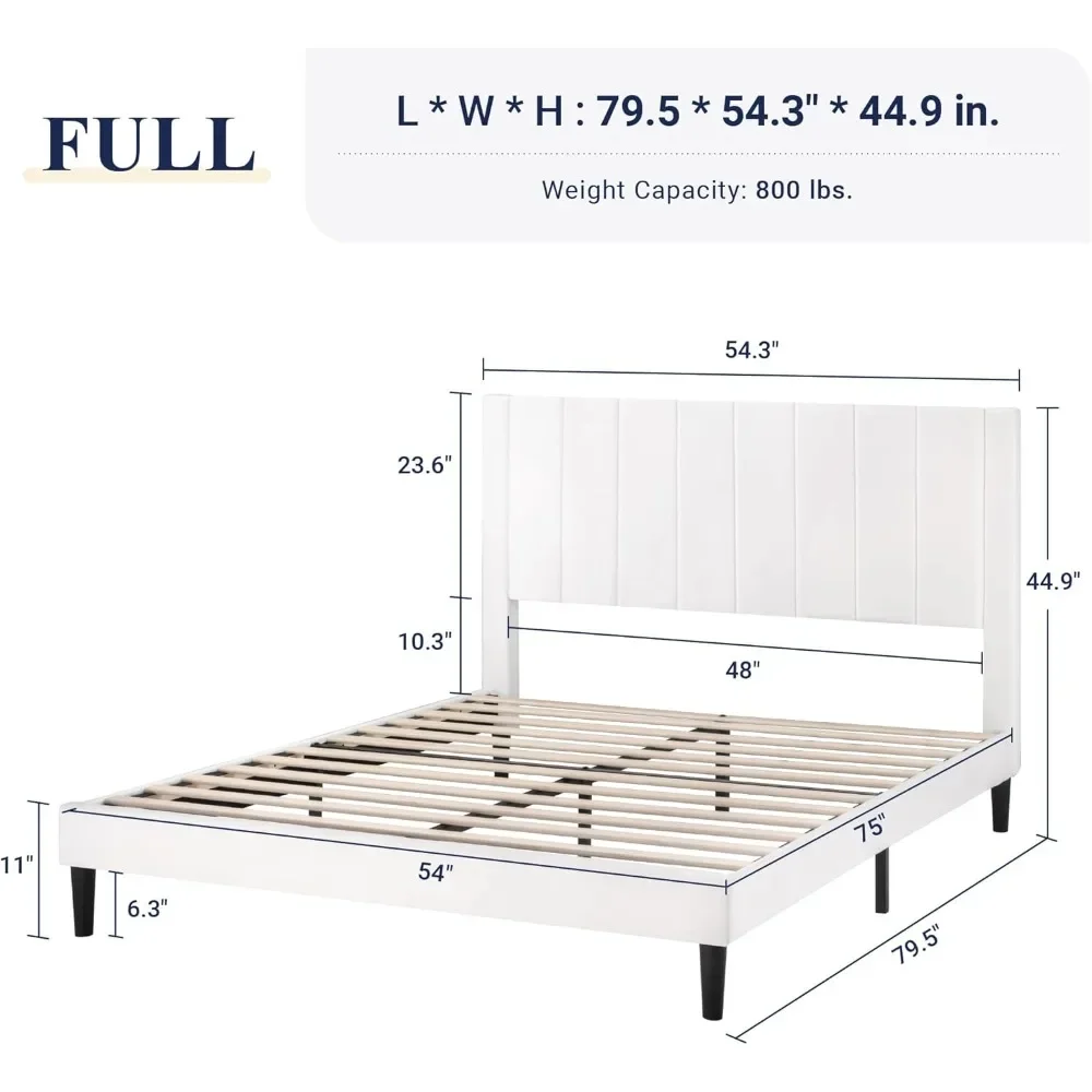 Vollbett rahmen/samt gepolsterter Bett rahmen mit getuftetem Kopfteil mit vertikalem Kanal/starken Holz latten/Plattform bett rahmen