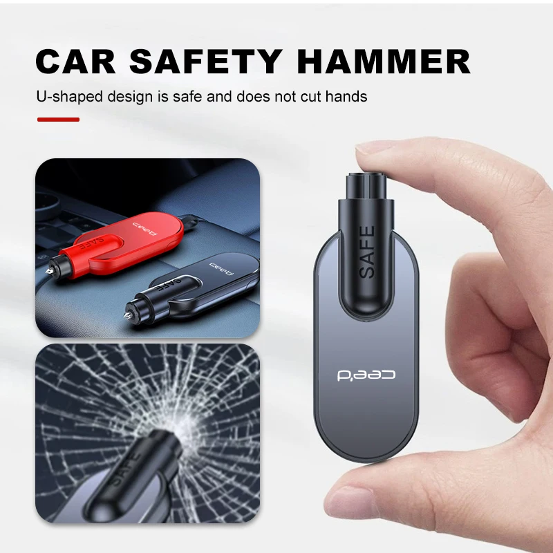 Car Emergency Safety Hammer Cutter Window Breaker Escape Tool For KIA Ceed ED 2006 2007 2008 2009 2010 2011 2012