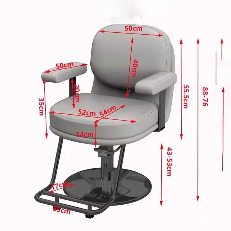 Men Trendy Barber Chair And Barber Shop Black Simplicity Beauty Unique Barber Chair Luxury Hair Salon Chaise Home Furniture