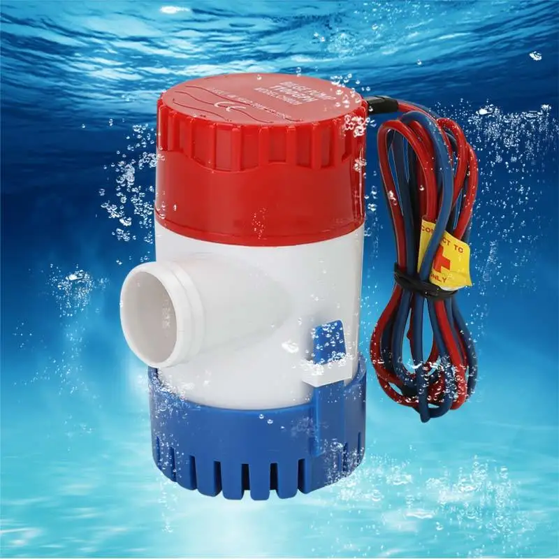 

1100GPH mini boat bilge pump 12v bilge pump 12 v 24v dc 10A submerse kayak rule water electric 1100 gph volt garden rinse Wash