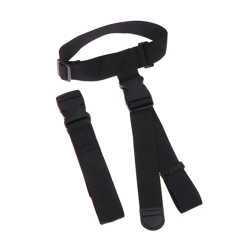 Sangle de ceinture en nylon durable avec structure à came, outil de camping en plein air, kits de voyage noués, noir, bagages en duvet, 1 ensemble