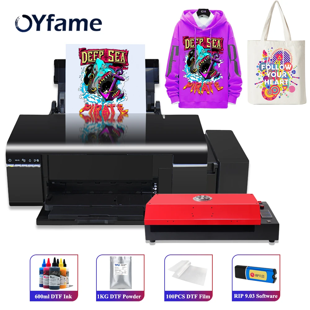 OYfame A4 DTF Printer impresora dtf A4 L805 DTF Transfer Printer for clothes jeans hoodies dtf print A4 t shirt printing machine