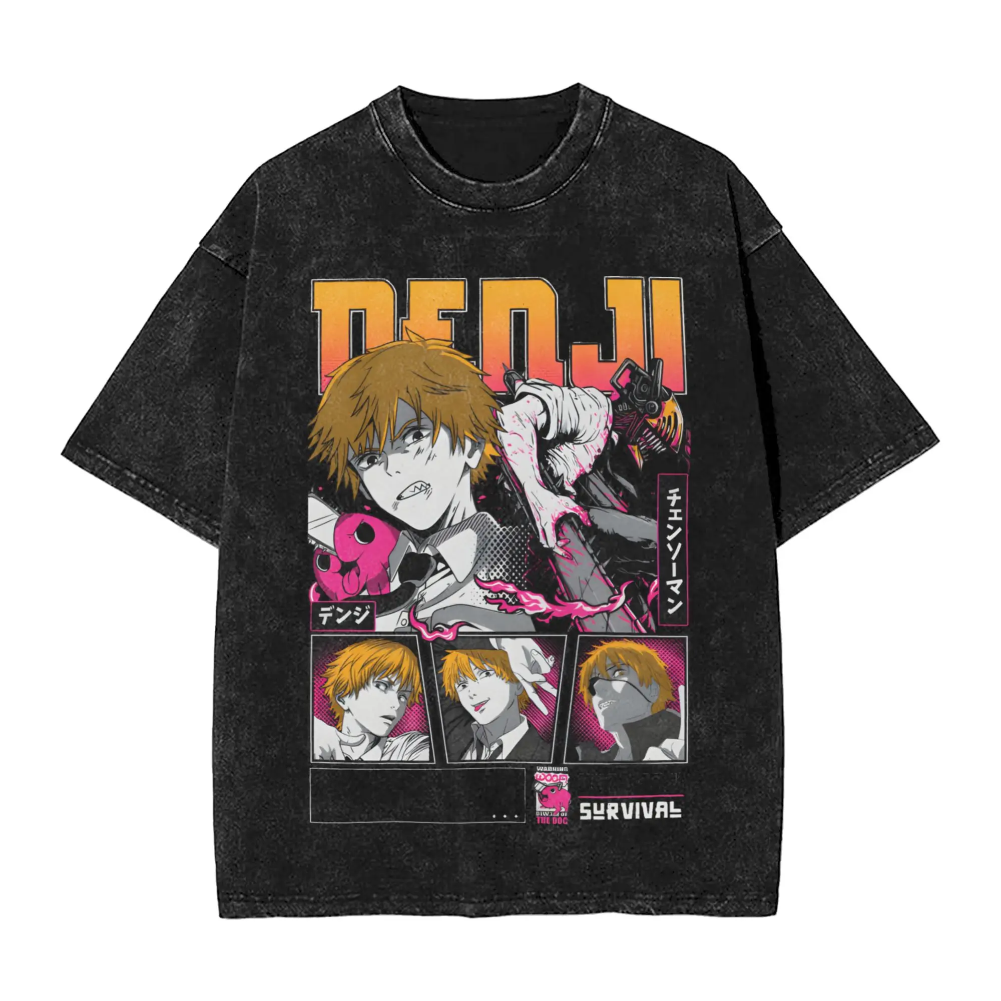 Chainsaws Man T Shirt Summer Denji Vintage T Shirts Cotton Trendy Cool Tshirt For Men Short Sleeve Loose Tees