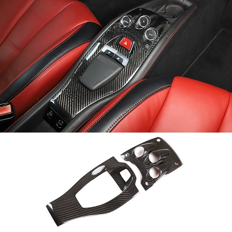 

Car Central Control Gear Shift Panel Cover Central Control Gear Shift Panel Cover For Ferrari 458 2011-2016 Dry Carbon Fiber