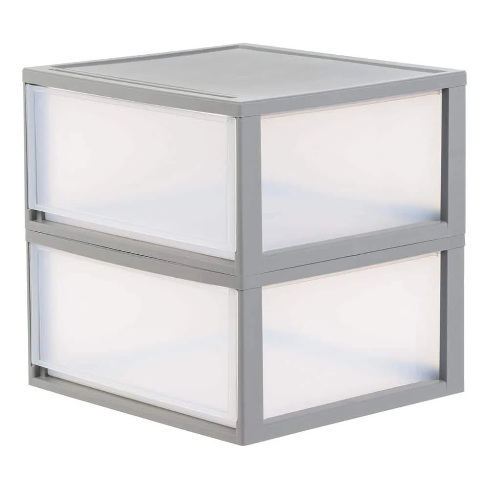 

Compact Clear Plastic Stacking Drawers (47 qt. capacity)