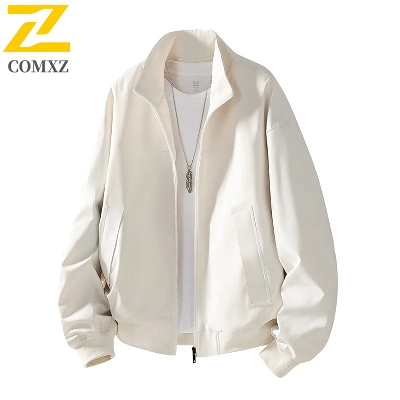 

COMXZ Jacket Men New Autumn Fashion Classics Turndown Collar Fishing Windproof Coat Outdoor Adventure Wear Resistant Jackets