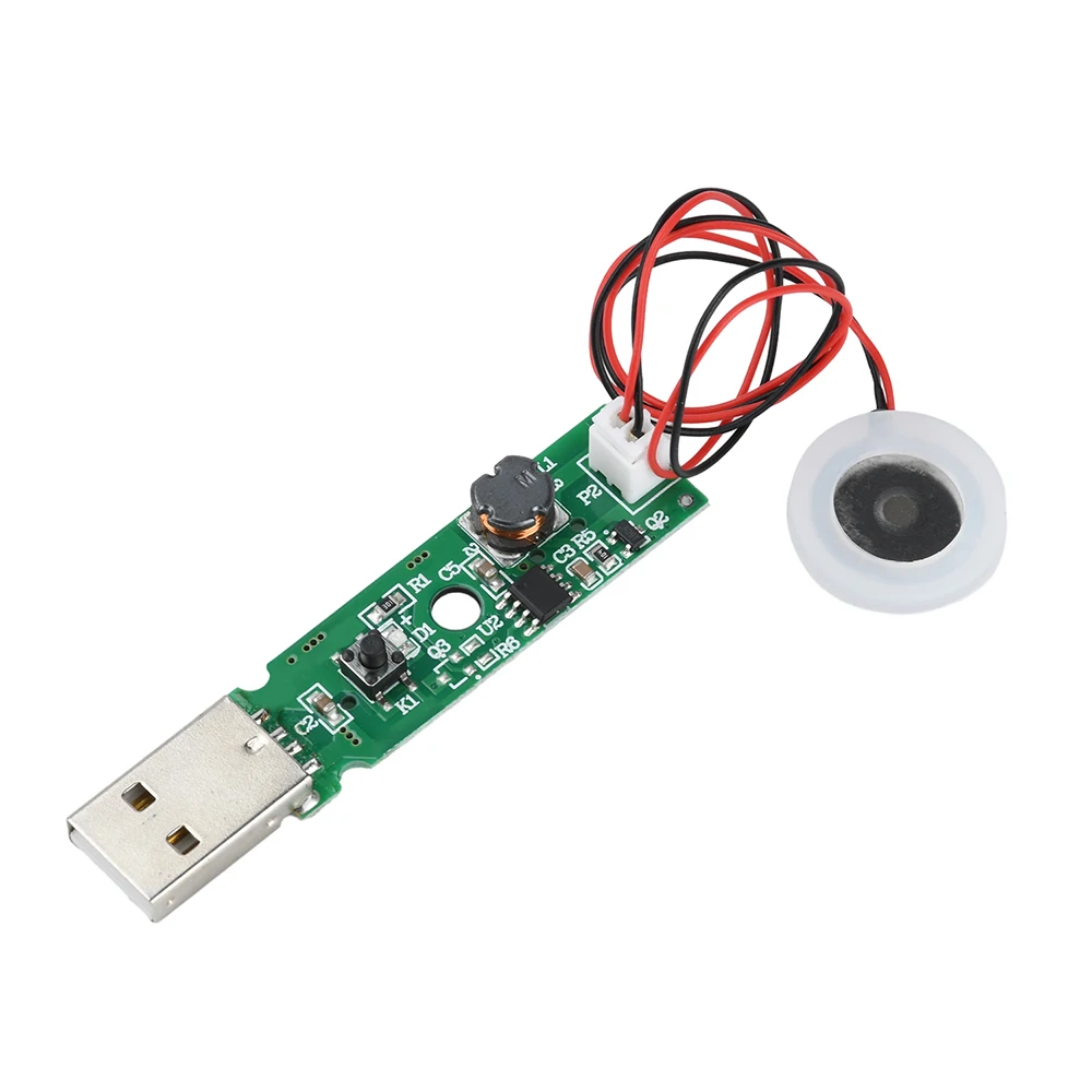 DC 5V 1.5-2W Ultrasonic Nebulizer Module Sprayer DIY Humidifier Drive Board Kit 2 Modes Adjustable USB Interface