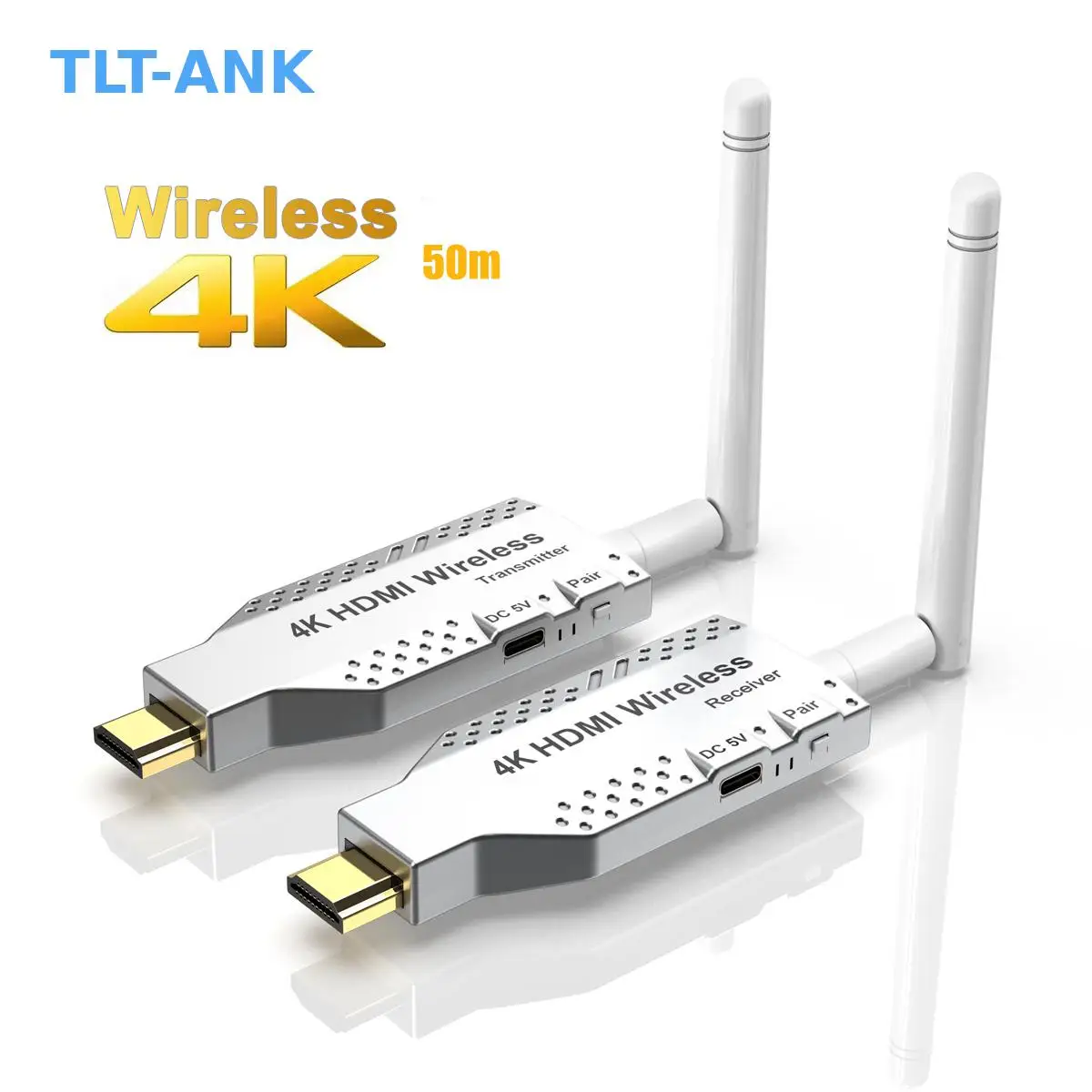 Newest 4K Wireless HDMI Audio Video Transmitter and Receiver Kit 50M HDMI Extender Adapter for Camera Laptop PC to TV Projector
