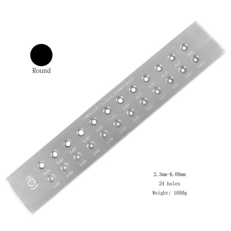 JYBS Jewelry Tools & Equipments Round Tungsten Carbide Drawplate 2.30-6.00mm Round Wire Draw Plates Wire Forming  Pulling Board