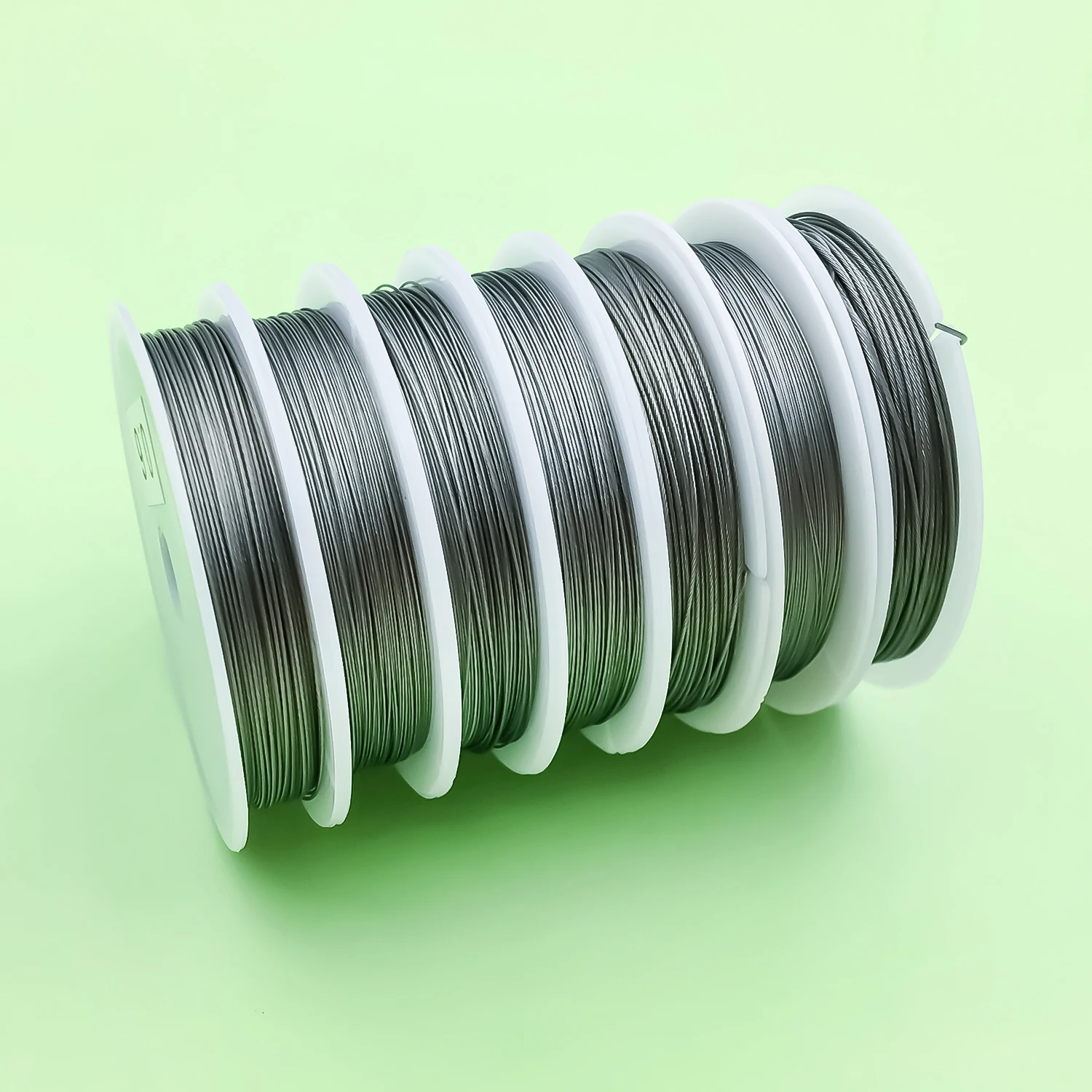 5 Roll 0.3-0.8mm Flexible Steel Beading Wire For DIY Jewelry Making Bracelet Necklace Craft Wire Supplies 8-25m - view 2