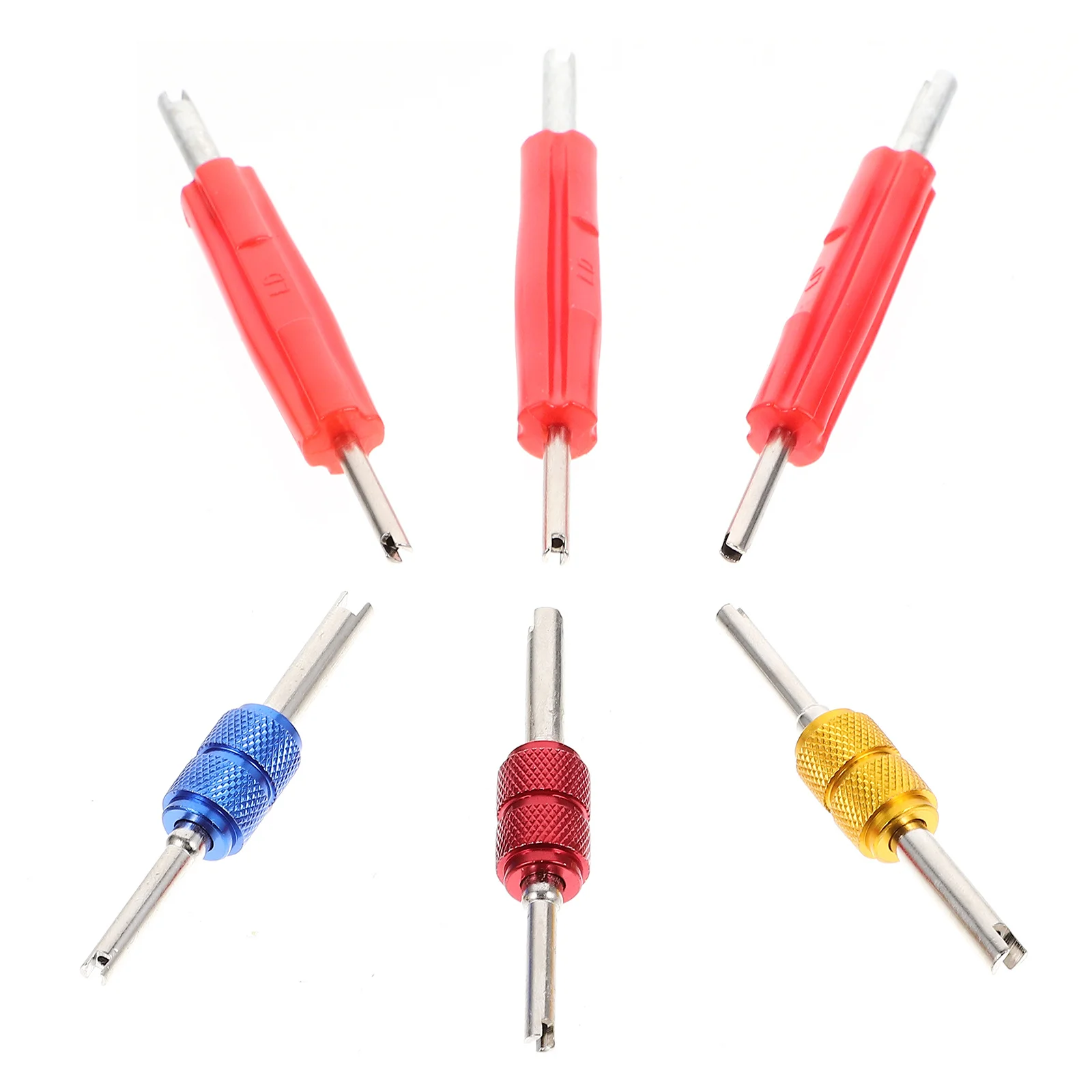 

1 set 1 Set Valve Stem Core Removal Tool Kit Dual Head Color Coded Handle For Tire A/ Sturdy Metal Car Repair Tools