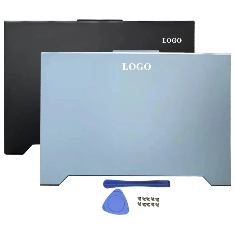 laptop lcd capa traseira dobradicas para asus air fx517 12th 2023 modelos laptops top case prata preto novo 01