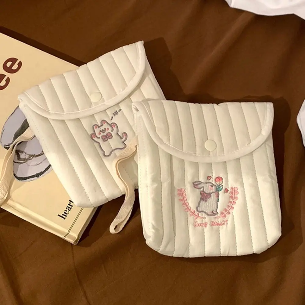 

Sweet Large Capacity Mini Cosmetic Bag Bear Tulip Sanitary Napkin Storage Bag Korean Style Makeup Bag Rabbit Coin Purse Travel