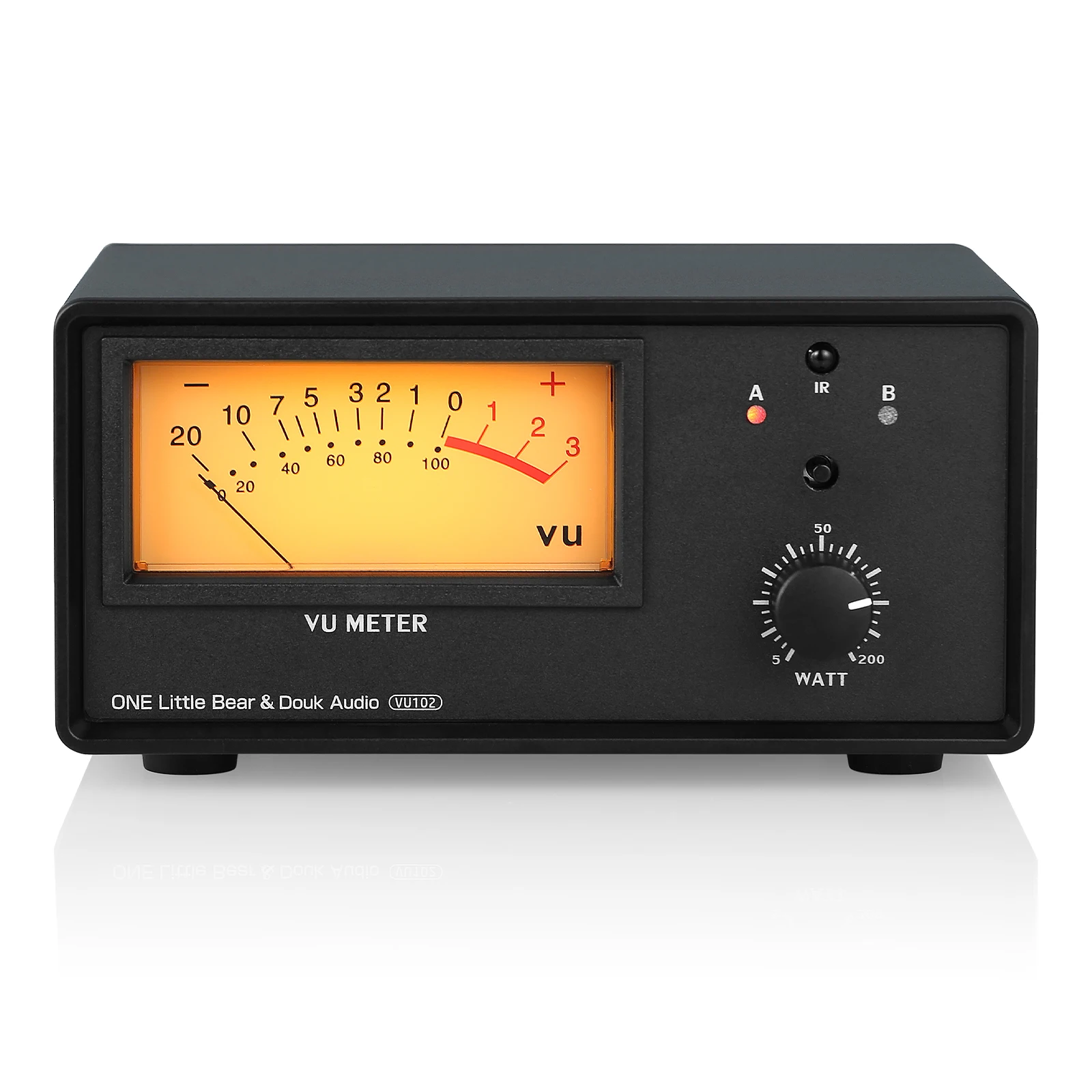Douk Audio VU102 2-Zone Speaker/Amplifier Audio Switcher 2(1)-IN-1(2)-OUT Splitter with IR Remote & VU Meter