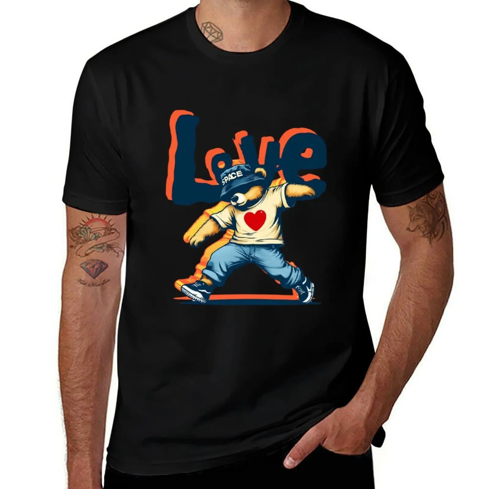 

Space Bear Love - Cute Dancing Bear Graphic T-Shirt shirts graphic tee custom t shirt graphic t shirts mens t-shirts