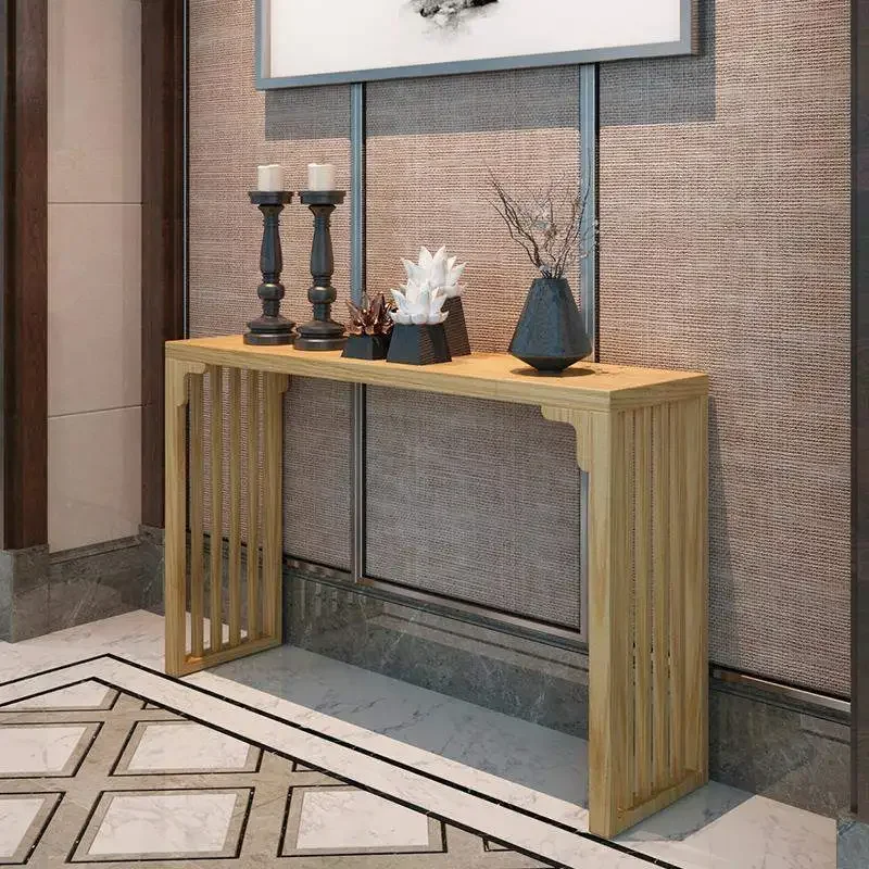 New Chinese Solid Wood Table Simple Modern Living Room Hallway Corridor against the Wall Buddha Shrine Altar