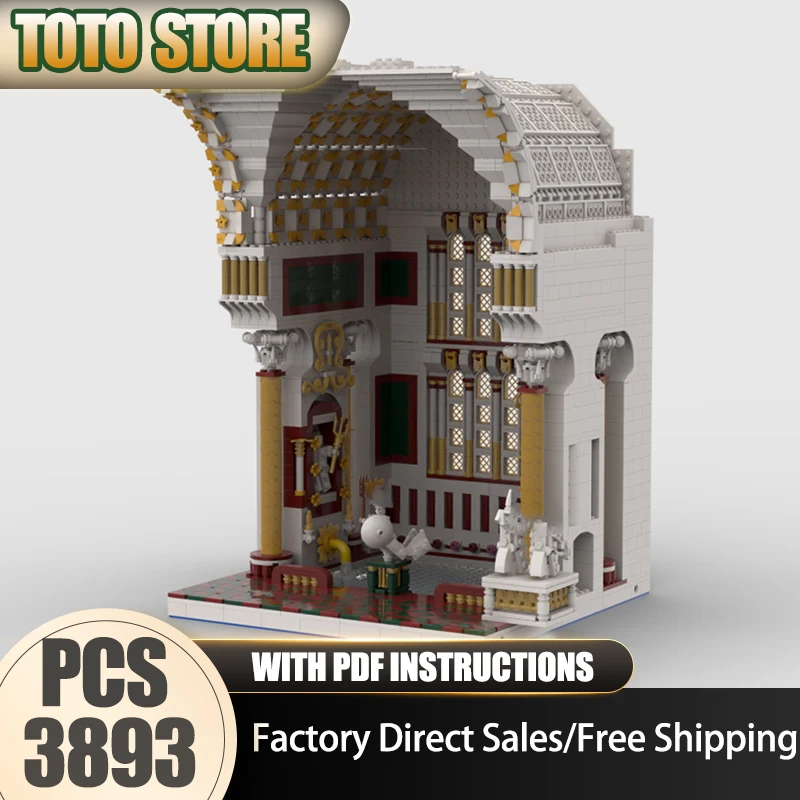 مدينة شارع عرض نموذج Moc قوالب بناء الرومانية الإمبراطورية حمام نموذج التكنولوجيا وحدات كتل عيد الميلاد مجموعة لتقوم بها بنفسك لعبة الهدايا #1