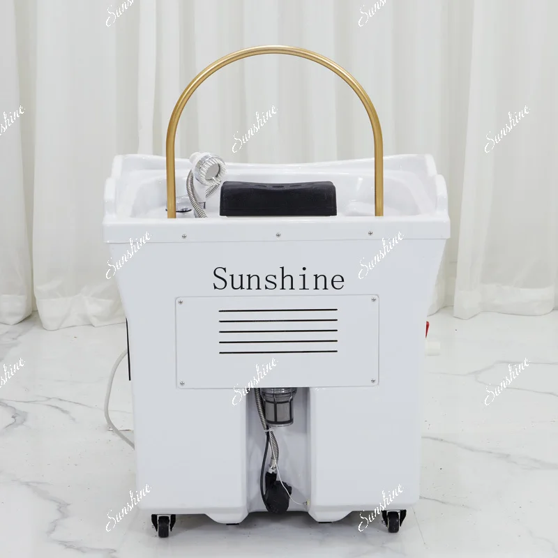 circulation beauty salon special ear picking hair salon head treatment instrument fumigation water-free mobile shampoo basin T