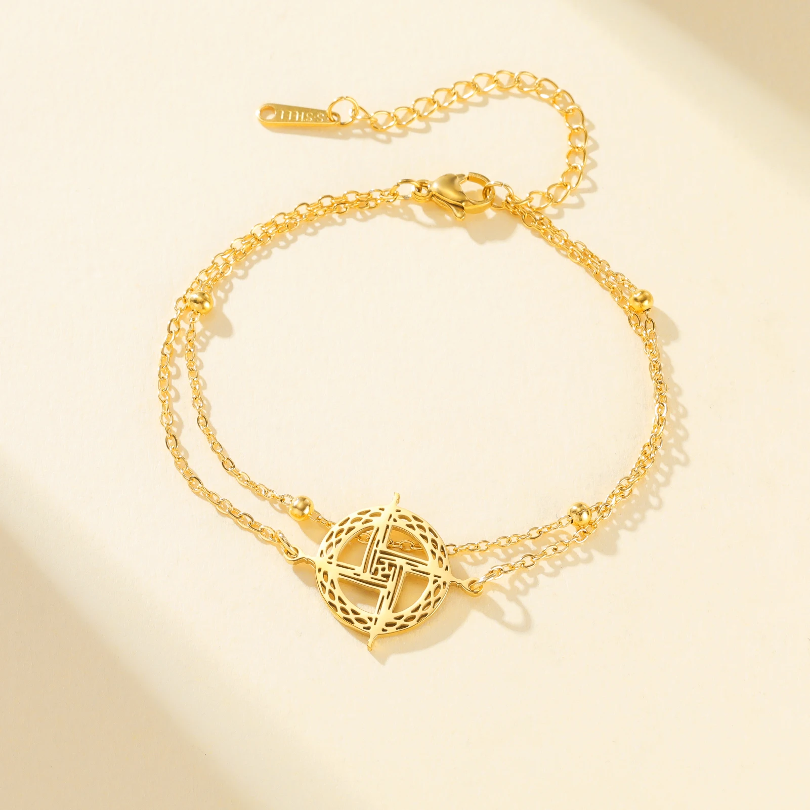 Kkjoy Slawisches Sonnensymbol Charm-Armband Edelstahl-Armband Heidnisches Slawisches Schutzzeichen Schmuck Geschenk für Heiden-Liebhaber – Detail 15