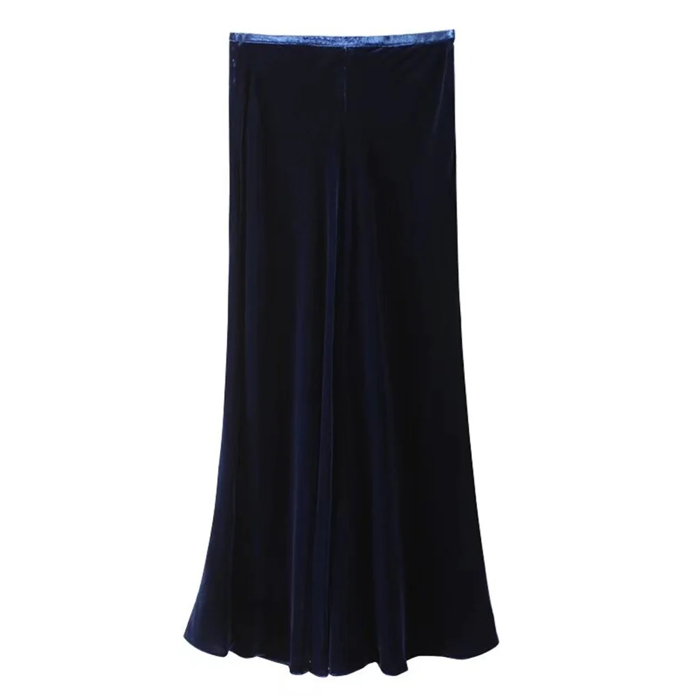 Taop&Za 2024 Spring New Product Women\'s Fashion Versatile High Waist Slim Velvet Mini Half body Fishtail Skirt