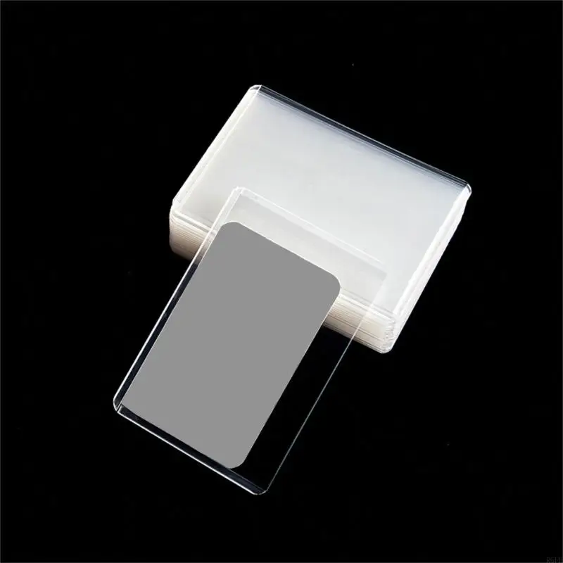 R6FE 20pcs Plastica Clear Clear Hard Cards Film Small Cards Tagot Tagot Taghed Copertina per carta fotografica