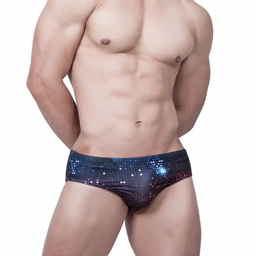 Sexy Low Rise Men 's Swimwear Swimsuits Swim Surfing Boxer Briefs Bikini Bulge Pouch Beach Board Shorts Bathing Suit Underwear
