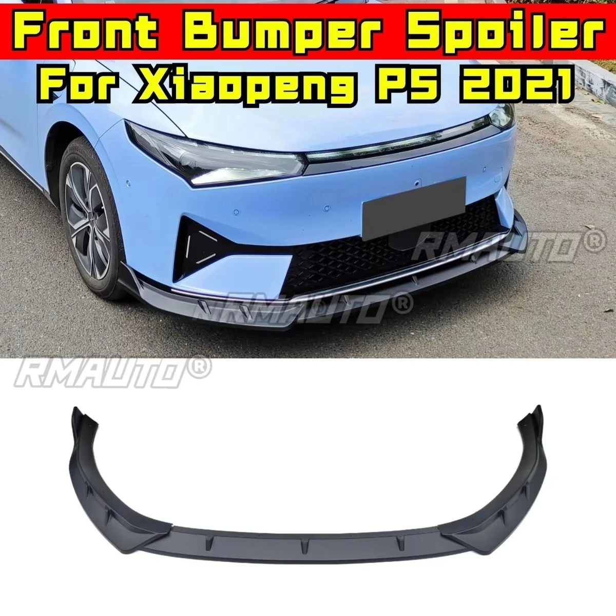 

Car Front Bumper Lip Diffuser Spoiler Glossy Black Modification Part for Xiaopeng P5 2021 Bumper Protector Car Accessories