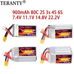TERANTY 2S/3S/4S/6S 900mAh 80C/160C Lipo Battery For FPV Racing Drone RC Quadcopter Helicopter Toy Parts With XT30 Plug Battery